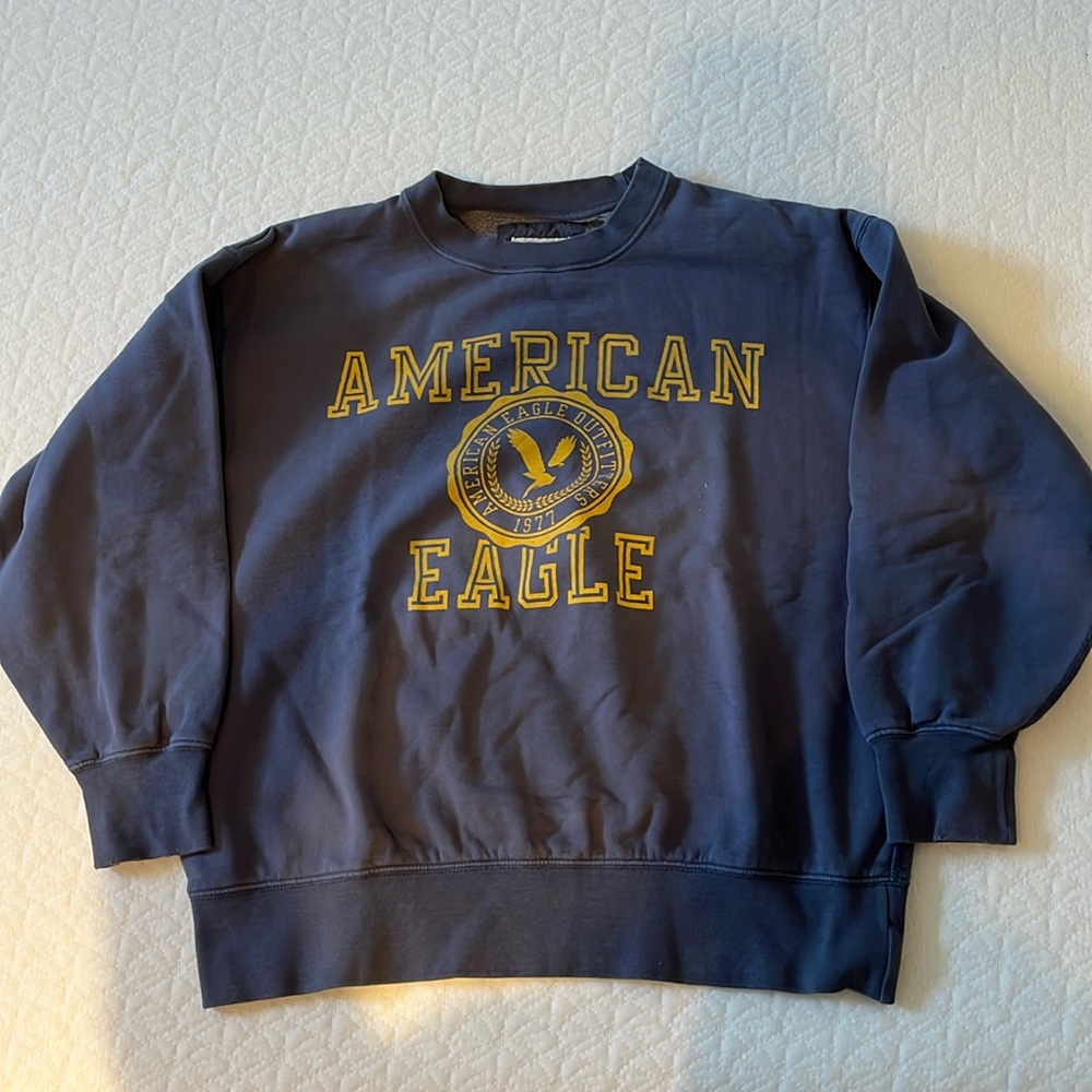 American eagle blue/grey with yellow XS Sweater